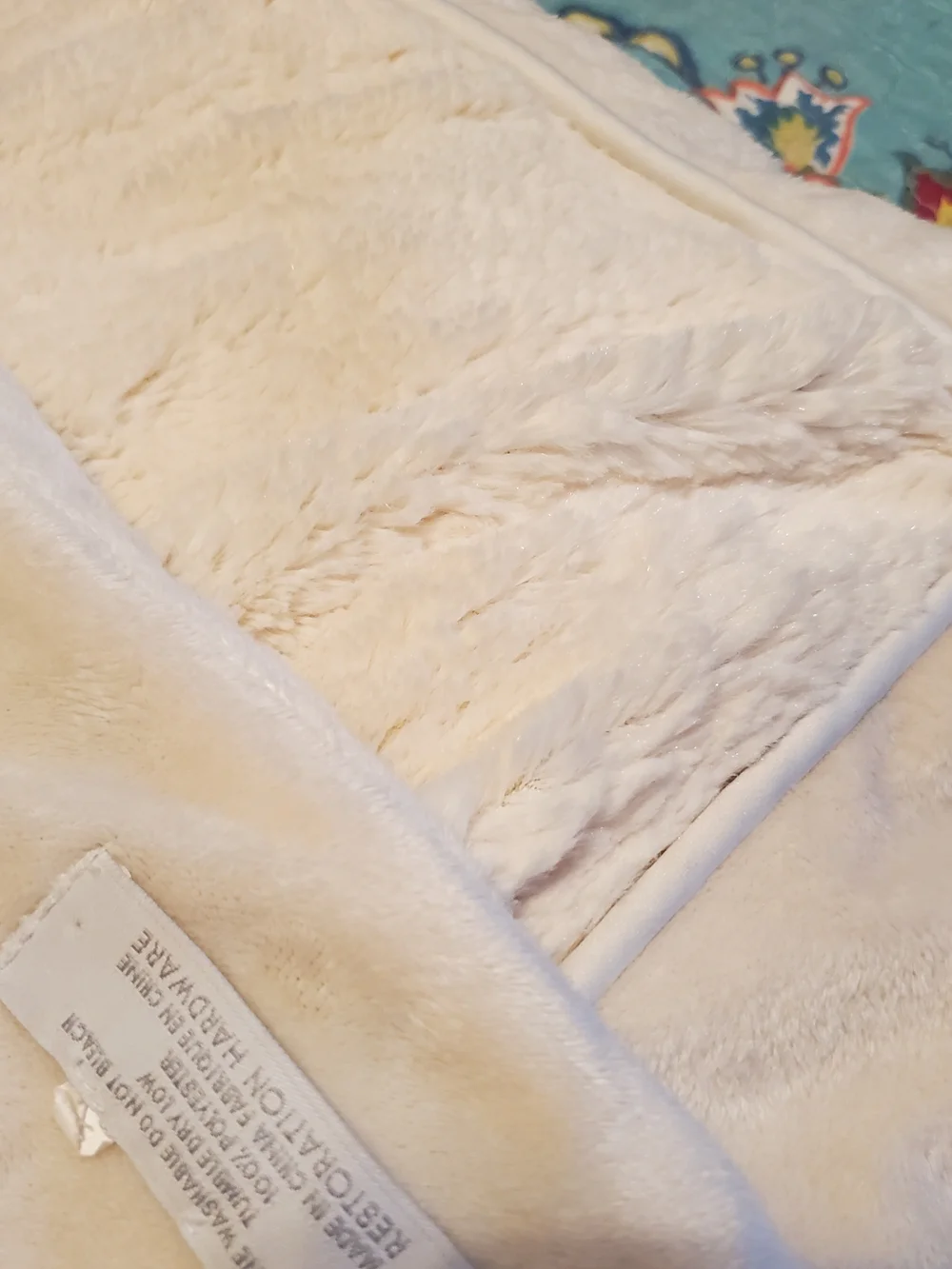 Restoration Hardware Soft Luxe Faux Fur Throw Blanket Reversible w/Piping 41x61